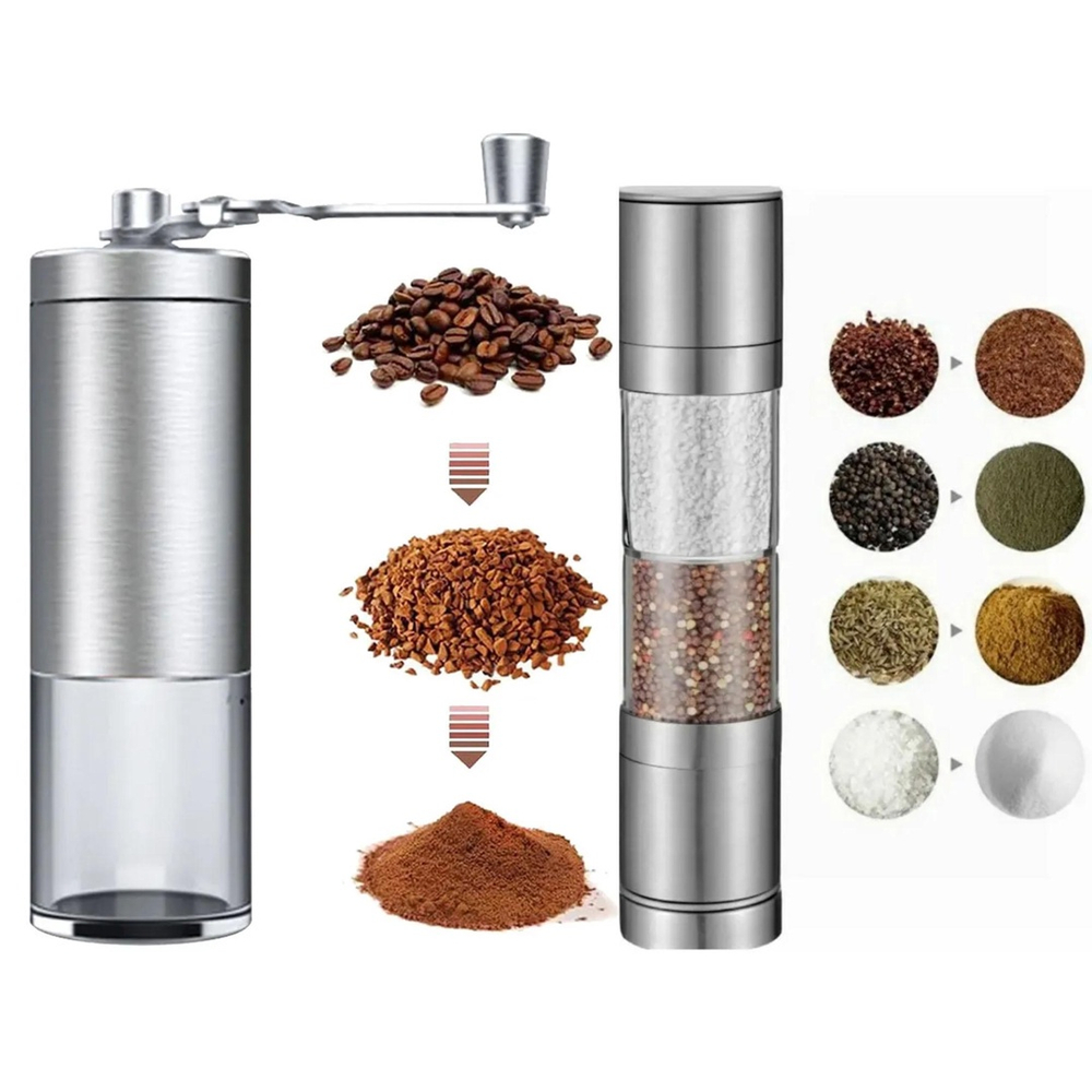 Kit Gourmet Moedor De Café Inox Moedor Sal Pimenta Manual no Shoptime