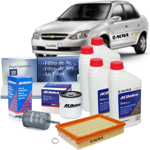 Kit Oleo W Sintetico Filtros Ar Combustivel Ac Acdelco Corsa A