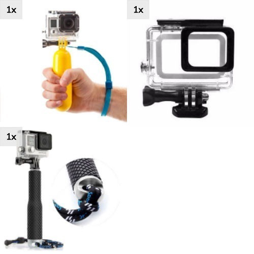 Kit Gopro Hero Black Caixa Estanque Boia Flutuante Bast O