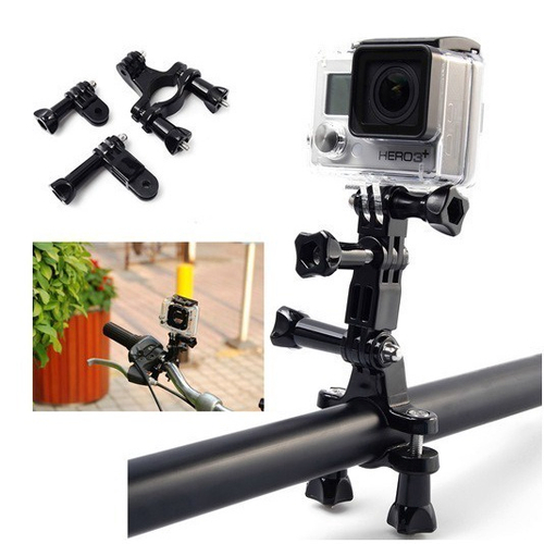 Kit Gopro Hero Caixa Estanque Preta Touch Suporte De Ombro Bike