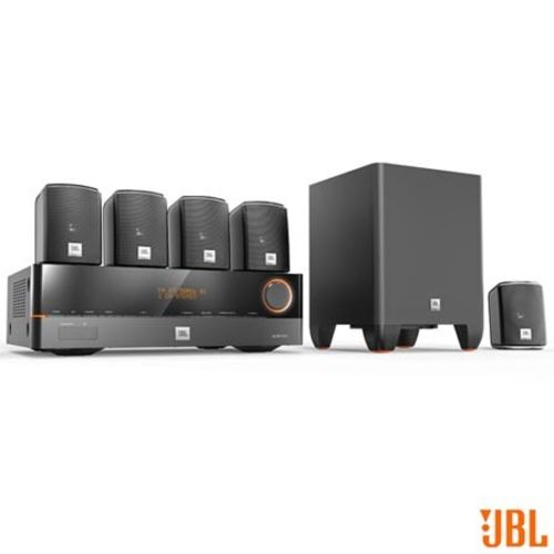 Kit 5.1 para Home Theater JBL CINEMA J5100 com Subwoofer e Receiver 110V Menor preço em Kit 5.1 para Home Theater JBL CINEMA J5100 com Subwoofer e Receiver 110V