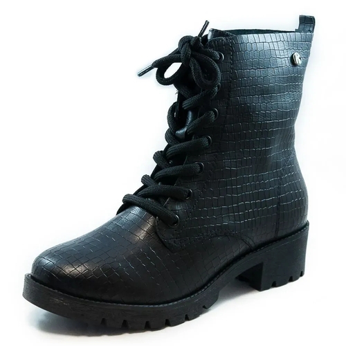 bota coturno couro feminina bottero
