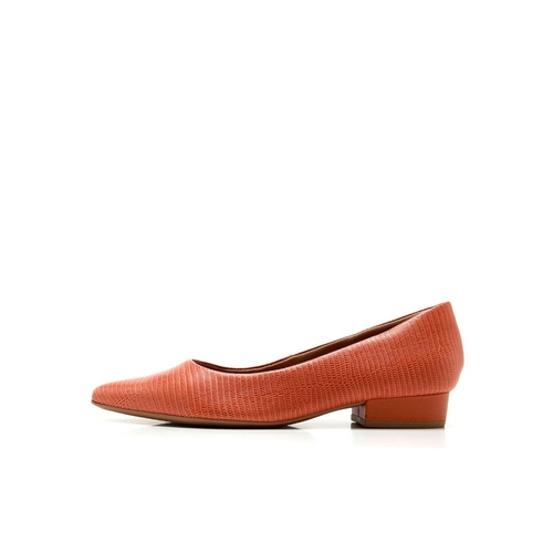 scarpin usaflex salto baixo bico fino