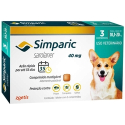 Antipulgas Simparic 40 Mg Cães 10,1 A 20 Kg - 3 Comprimidos é boa?