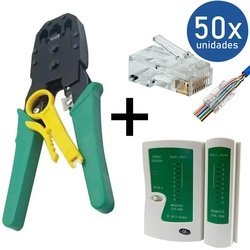 KIT Alicate p/ Crimpagem RJ45 e RJ11 + Testador de Cabos RJ45 + 50x Conectores RJ45 é boa?