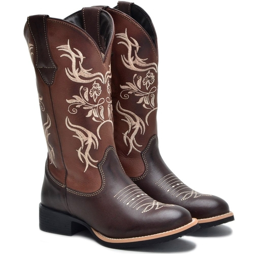 botas femininas bico redondo country