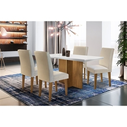 Conjunto Sala de jantar Olimpia 1200 TP. MDF/LAQ. C/4 Cadeiras é boa?