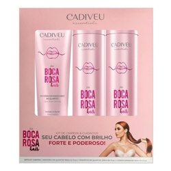 Kit Boca Rosa Hair Quartzo Cadiveu Proteína 150ml + Shampoo 250ml  + Condicionador 250ml é boa?