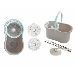 Mop Balde Esfregão SpinMop Com Centrífuga De Plástico e 2 Refis De Algodão Limpeza Pesada Area de Serviço Cozinha é boa?