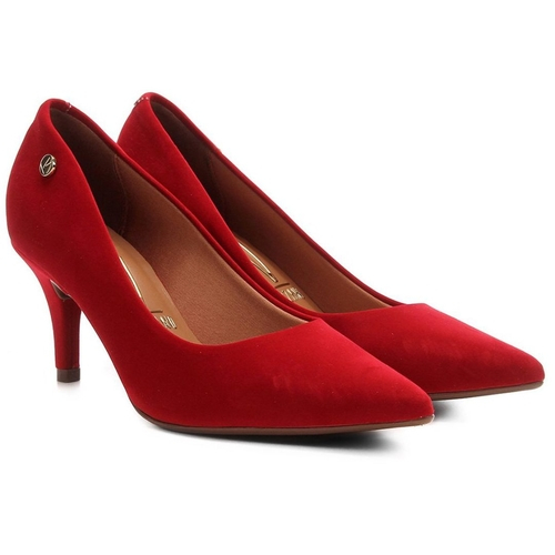 scarpin vermelho salto médio