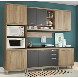 Cozinha Completa Multimóveis com 7 peças Sicília 5815 Argila/Grafite é boa?
