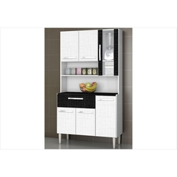 Kit Cozinha Compacta 06 Portas Cancun Branco/Linho Gelo/Linho Negro - MPdecor é boa?