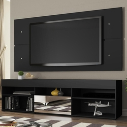 Rack com Painel para TV até 65 Polegadas Madesa London 1 Porta com Espelho - Preto é boa?