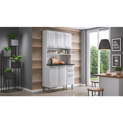Kit Cozinha de Aço Regina 1,94X1,05M 6 Portas 2 Gavetas Branco Itatiaia  é boa?