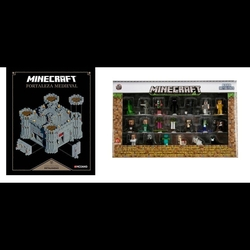 Minecraft Kit Com 20 Miniaturas +  Livro  Fortaleza Medieval é boa?