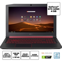 Notebook Gamer Acer AN515-52-5771 Intel Core I5 8GB (Geforce GTX1050 com 4GB) 1TB + 128GB SSD 15,6" Endless é ruim? Notebook Gamer Acer AN515-52-5771 Intel Core I5 8GB (Geforce GTX1050 com 4GB) 1TB + 128GB SSD 15,6" Endless é boa?