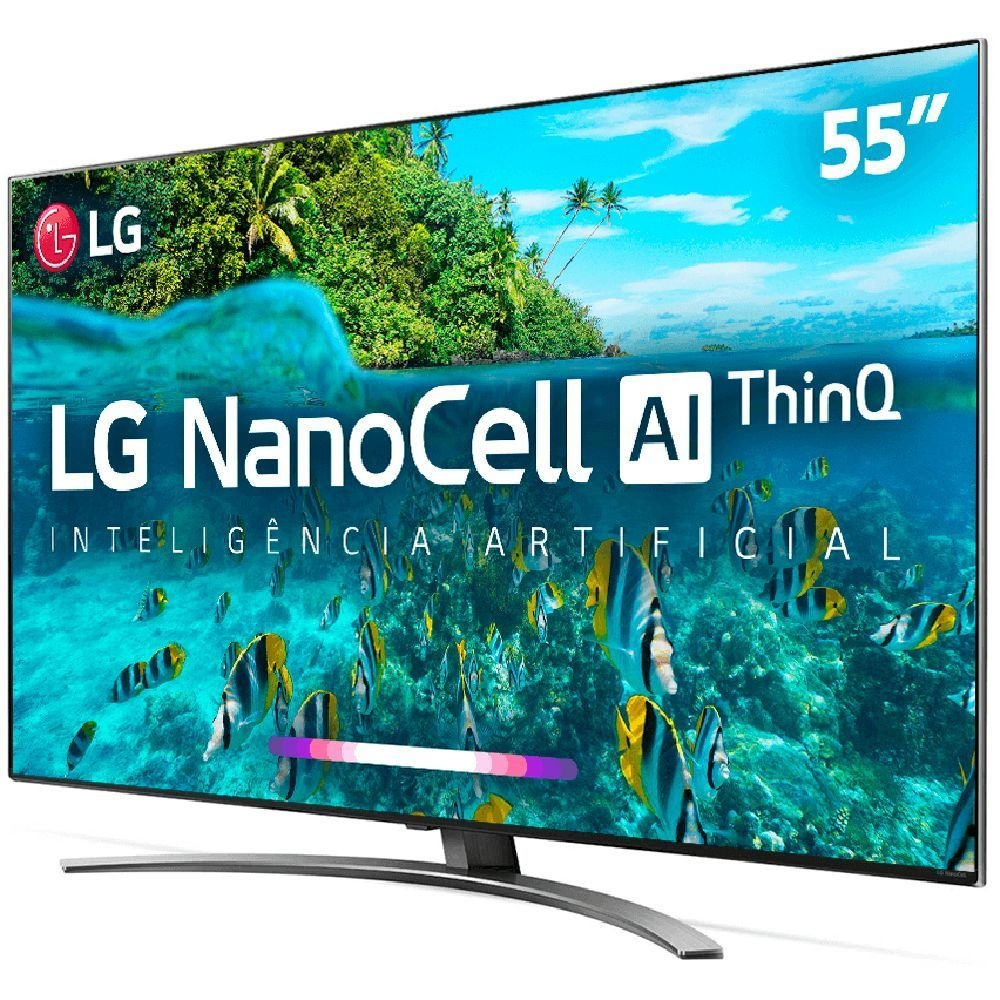 Smart Tv Lg 55 55sm8600 Ultra Hd 4k Wifi Bluetooth Hdr Ativo Nanocell Inteligencia Artificial Thinq Ai 4 Hdmi 3 Usb Preta No Shoptime