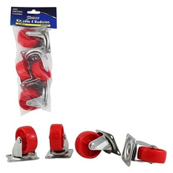 Kit Rodizio Giratorio Vermelho 7,5x5x4,6cm com 4 Pecas é boa?