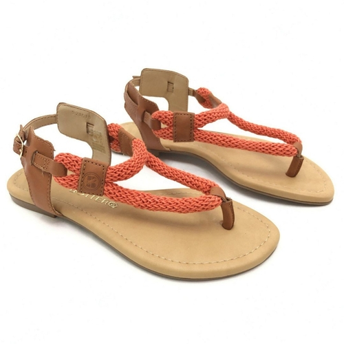 sandalia rasteira com cordas