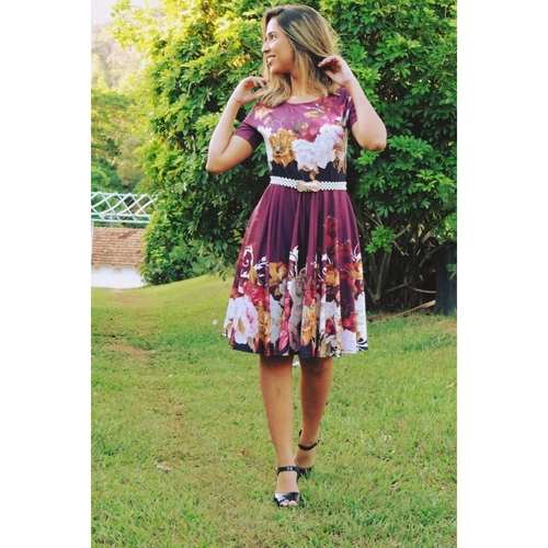 vestido florido evangelico