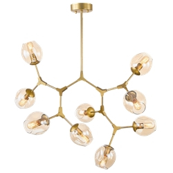 Lustre Pendente Para Sala 9 Braços Dourado E Champagne é boa?