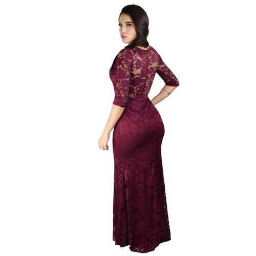 vestido de noiva vinho
