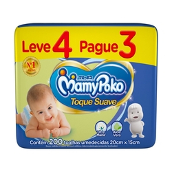 200 Lenços Umedecidos MamyPoko Toque Suave Menor preço em 200 Lenços Umedecidos MamyPoko Toque Suave