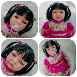 Boneca Tipo Reborn Bebê Realista+ Kit Acessórios 14 Ítens - USA