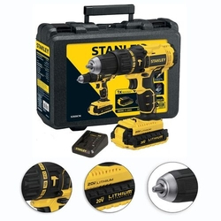 Furadeira Parafusadeira de impacto 1/2" à bateria 20 volts com maleta - SCH20C1K - Stanley Menor preço em Furadeira Parafusadeira de impacto 1/2" à bateria 20 volts com maleta - SCH20C1K - Stanley