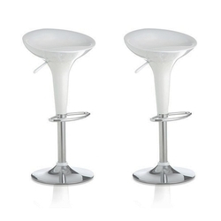 Conjunto 2 Banquetas Giratórias em ABS Branco Travel Max é boa?