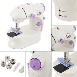 Mini Máquina De Costura Doméstica Portátil Compacta Bivolt com Luz Menor preço em Mini Máquina De Costura Doméstica Portátil Compacta Bivolt com Luz