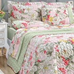 Kit Cobre Leito Casal Padrão Diamond Dupla Face Micropercal 200 Fios Estampado 3 Peças - Verde Kity Floral é boa?