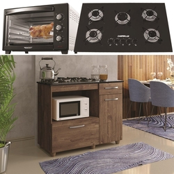 Kit Balcão Ypê Com Forno 48 Litros 110v e Fogão 5 Bocas Menor preço em Kit Balcão Ypê Com Forno 48 Litros 110v e Fogão 5 Bocas