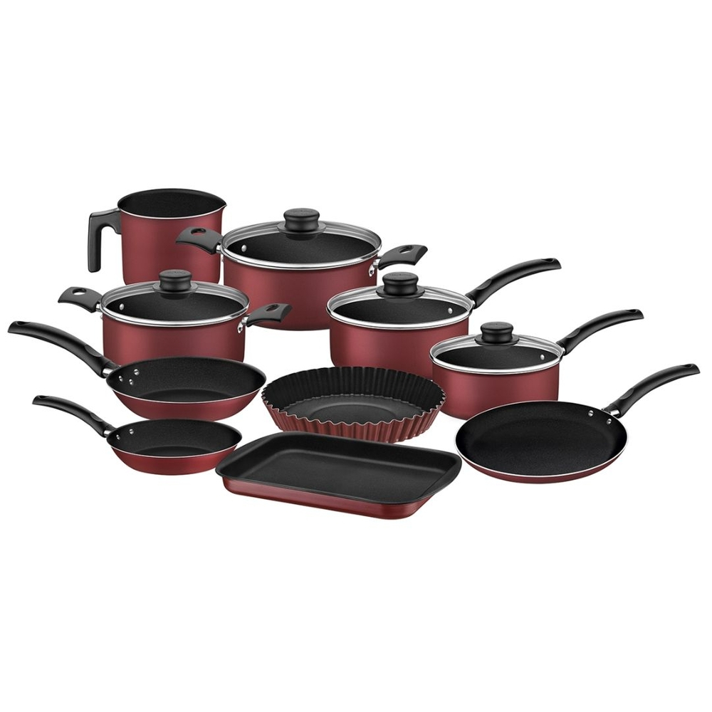 Jogo De Panelas Tramontina Antiaderente Turim 10 Peças Cereja