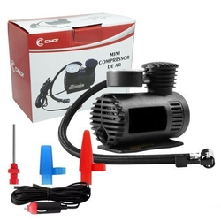 Mini Compressor de Ar Automotivo Portátil 12V Cinoy 250 Psi com 3 Bicos Adaptadores YN-AR001 Menor preço em Mini Compressor de Ar Automotivo Portátil 12V Cinoy 250 Psi com 3 Bicos Adaptadores YN-AR001