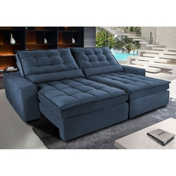 Sofá Retrátil e Reclinável com Molas Ensacadas Cama inBox Gold 3,12m Tecido Suede Velusoft Azul é boa?