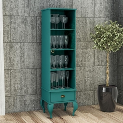 Cristaleira Classica 1 Porta e 1 Gaveta - Turquesa - Movelbento é boa?