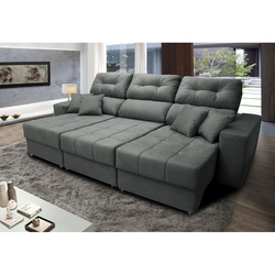 Sofá Retrátil e Reclinável Cama inBox Diamond 2,25m Tecido Suede Velusoft Cinza é boa?
