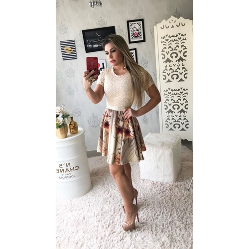 vestido evangélico curto