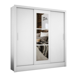 Guarda-Roupa Fama Barcelona Branco C/ Espelheira Carioca Móveis Menor preço em Guarda-Roupa Fama Barcelona Branco C/ Espelheira Carioca Móveis