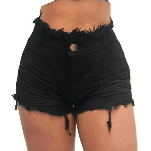 shorts jeans feminino cintura alta