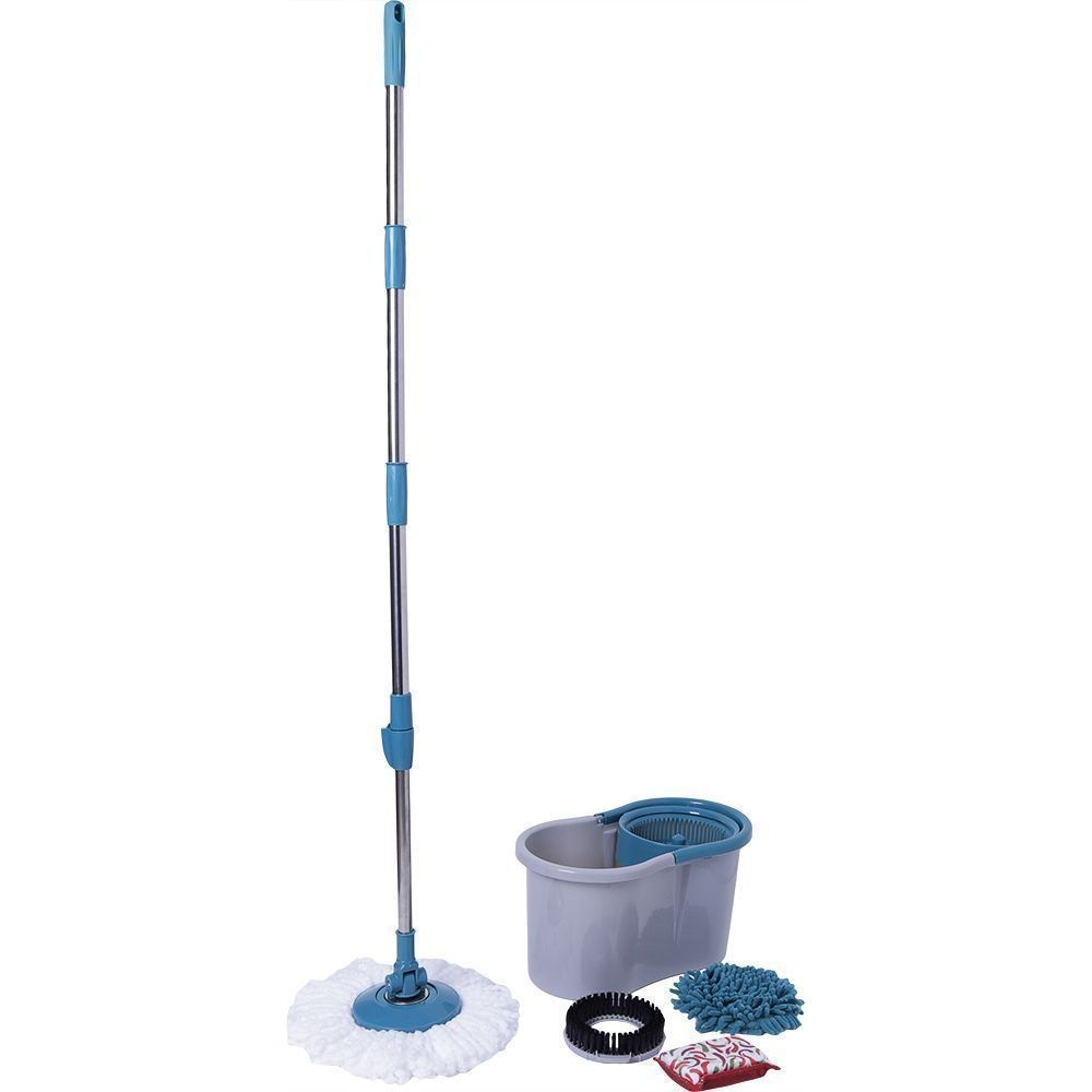 Mop Fit Giratório 3 em 1 com Esponja Multiuso - Fun Clean