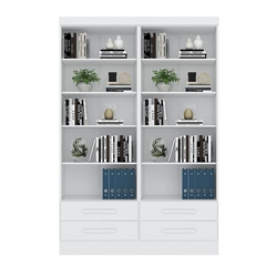 Livreiro Multiuso com 2 Gavetas Branco Kit com 2 - FdECOR é boa?
