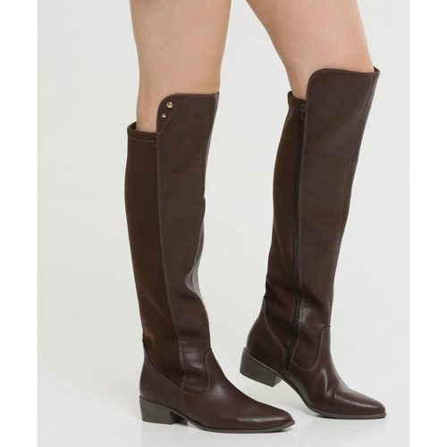 bota over the knee via marte lisa preta