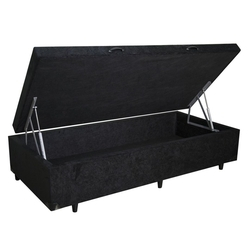 Base Box Baú Solteiro Cama Felix Suede Preta 40x78x188 é boa?