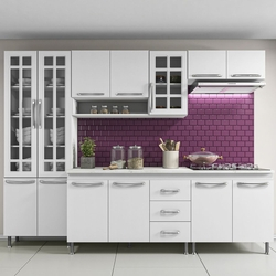 Cozinha Completa Fidelita Viena Modulada 5 Peças 260 CM 13 Portas 3 Gavetas Com Tampo Branco é boa?