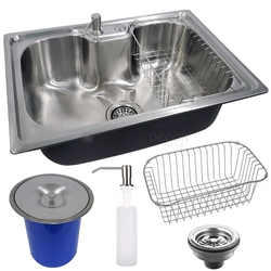 Cuba Pia Simples de Aço Inox 304 para Cozinha Gourmet Luxo C550 com Válvula Acessórios e Lixeira Inox 5L de Embutir é boa?