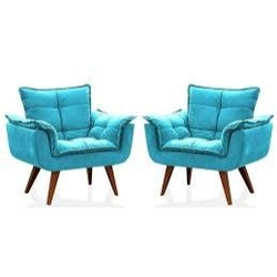 Conjunto 02 Poltronas Cadeiras Decorativas OpalaAzul Tiffany Suede pés palitos - HOME SWEET INTERIORES é boa?