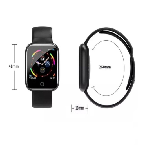 Smartwatch preto i5 relógio inteligente fitness wearfit android e ios Clearance