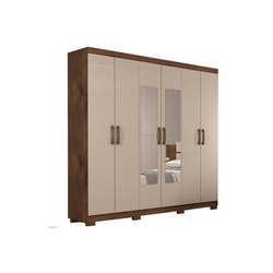 Guarda Roupa Panan Clara Flex 6 Pts c/Espelhos Café/Off White é boa?